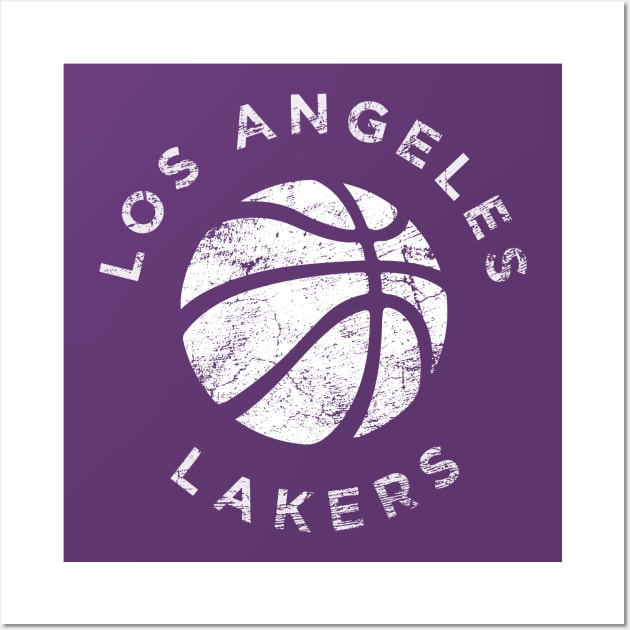 Los Angeles Lakers - Vintage Gym Shirt Wall Art by StodSquad